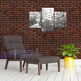 Obraz - Pole v zime (90x60 cm)