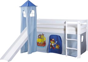 XXXLutz POSTEĽ S PRIESTOROM NA HRU, 90/200 cm modrá, biela MID.YOU - Detské izby - 000406003811