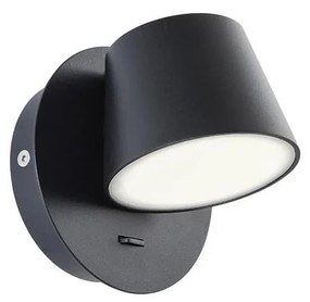 Redo 01-1739 - LED Nástenné svietidlo SHAKER LED/6W/230V čierna