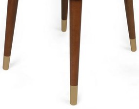 Sada jedálenských stoličiek Hugo Beige and Walnut,4 ks