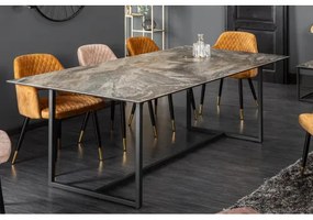 Jedálenský stôl 40668 200 x 100cm Marble Look Taupe Ceramik  - Komfort-nábytok