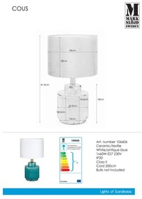 Markslöjd 106606 - Stolná lampa COUS 1xE27/60W/230V