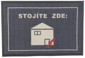 GDmats, Rohožka GPS (Stojíte zde) 40x60 cm – na von aj na doma, 40x60, šedá