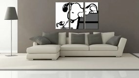 Ručne maľovaný POP Art obraz SNOOPY