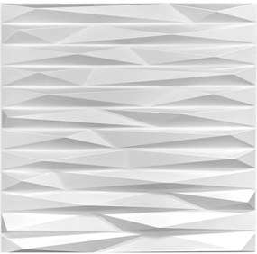 Obkladové panely 3D PVC RAMZES D125 biely, cena za kus, rozmer 500 x 500 mm, RAMZES biely, IMPOL TRADE