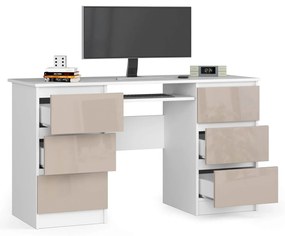 PC stolík Behati  (biela + cappuccino lesk). Vlastná spoľahlivá doprava až k Vám domov. 1069905