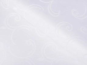 Biante Teflónový behúň na stôl TF-100 Biele ornamenty s lístkami 20x120 cm
