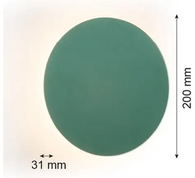 Argon 8324 - LED Nástenné svietidlo OREGON PLUS LED/4,5W/230V 3000K 20 cm zelená