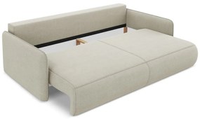 Krémovobiela rozkladacia/s úložným priestorom pohovka 216 cm Nanea – Makamii