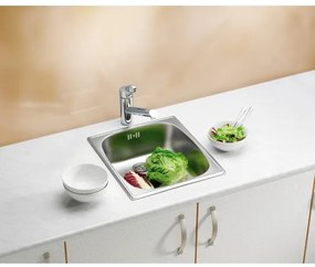 ALVEUS 1082195 - Kuchynský drez BASIC 44x38 cm matná oceľ/satin, veľký výpust