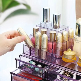 Organizér so 4 zásuvkami na make up a kozmetiku, 3 farby