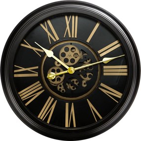 Dekoračné retro nástenné hodiny s pohyblivými prevodmi