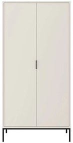 Šatní skříň Austin 100 cm bílá/černá