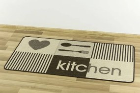 Protišmykový kuchynský koberec/ behúň Flex 19053/19 hnedý
