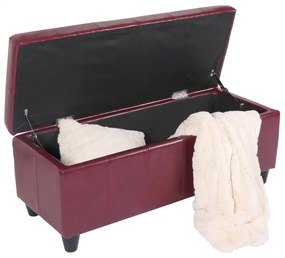 Skladovacia lavica Krien 112 x 45 x 45cm - Červená