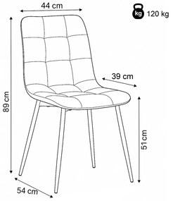 Súprava jedálenských stoličiek CT-281 GREY4, 4 ks