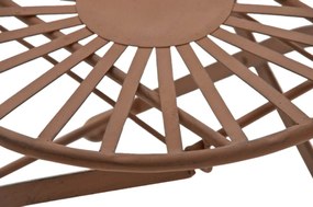 Kovová stolička skladacia Indra (SET 2 ks) - Hnedá antik