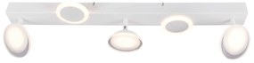 Stropné LED svietidlo Meriza, 3-plameňové, biela