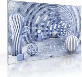 Sklenený obraz - 3D abstrakcia (70x50 cm)