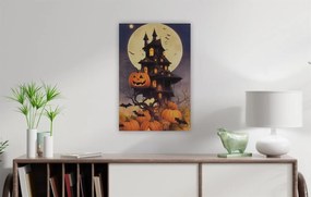 Nástenná maľba Scary Villa, 9 LED diód, 60 x 40 cm