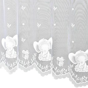 Forbyt Záclona Sloníčatá biela, 300 x 150 cm