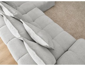 Svetlosivá ženilková rozkladacia/s úložným priestorom rohová pohovka (pravý roh/s leňoškou) Everest – Bobochic Paris