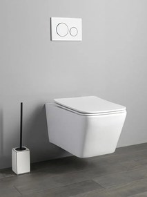 Sapho Sapho, PORTO závesná WC misa, Rimless, 36x52 cm, biela