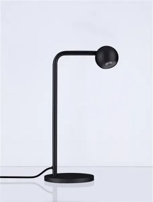 LED čierna stolná lampa Sfera