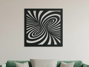drevko Abstraktný obraz na stenu Lievik Rozmer obrazu: 32,5 x 32,5 cm, Farba dekorácie: Čierna