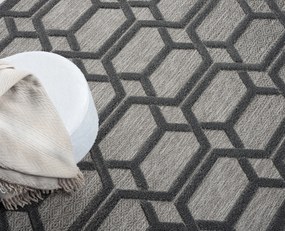 My Flair, Kusový koberec Elara grau – na von aj na doma, 100x160, šedá, chodba / predsieň