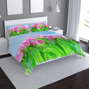 Sablio Obliečky Ružové tulipány - 140x220 / 90x70