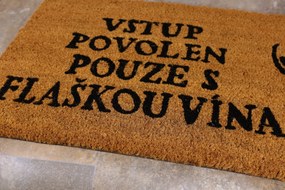 Trade Concept, Rohožka Kokos Flaška vína - na von aj na doma, 40x60, hnedá, chodba / predsieň