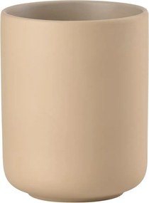 Béžový kameninový téglik na zubné kefky Ume – Zone