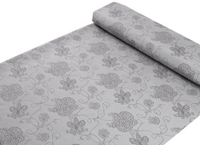 Biante Teflónový obdĺžnikový obrus TF-083 Kvetované ornamenty na sivom 50x100 cm