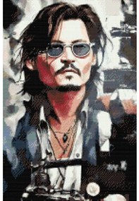 Gario Diamantové maľovanie Johny Depp Rozmery: 40 x 60 cm, Rámovanie: Iba zrolované plátno, Diamanty: Okrúhle
