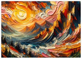 Obraz - Hory zalité slnkom (70x50 cm)