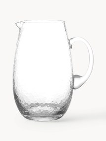 Veľký ručne fúkaný džbán's tepaným povrchom Hammered, 2 l