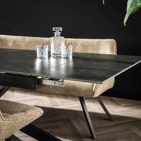 Rozkladací jedálenský stôl 45-31 180/260x90cm Ceramic Natural Black  - Komfort-nábytok