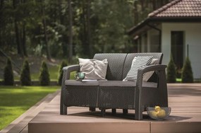 Záhradná pohovka Keter Corfu 128 x 70 x 79 cm,grafitová