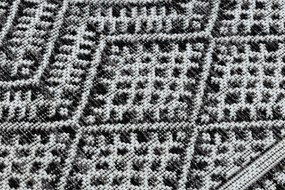 Koberec SISAL SION cikcak, diamanty BOHO 22168 čierny / ecru