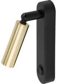 Nástenné bodové svietidlo ENZO 1xG9/8W/230V čierna/zlatá