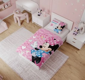 Detské bavlnené obliečky Nook Minnie Mouse 100x135 cm + 40x60 cm ružové
