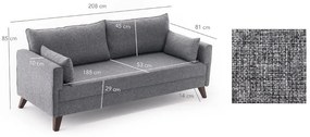 Sivá pohovka 208 cm Bella – Balcab Home