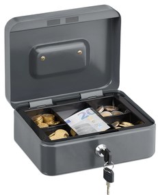 Uzamykateľná pokladnička RD47775, sivá