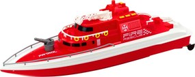LEAN Toys RC záchranársky motorový čln na diaľkové ovládanie 1:28 červený