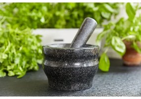 Cole&Mason - Granitový mažiar s tĺčikom GRANITE pr. 18 cm žula/čierna