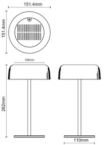 Zuma Line DT33111-LED Stm. solárna nab. lampa BLUET LED/2,5W/2000 mAh IP44 čierna
