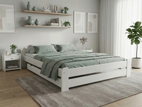 Posteľ Emily 160 x 200 cm, biela Rošt: Bez roštu, Matrac: Matrac Somnia 18 cm
