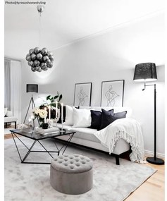 ByRydens 1988780-4007-LED Stojacia lampa ORLANDO 1xE27/5W/230V+LED/3W čierna