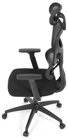 Kancelárska ergonomická stolička GRANT - sieť, látka, čierna